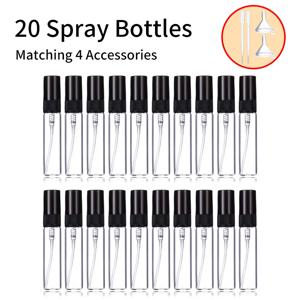 20pcs 4 액세서리 5ml 미니 향수 스프레이 유리 병 20 스프레이 병, 2 깔때기, 2 Droppers