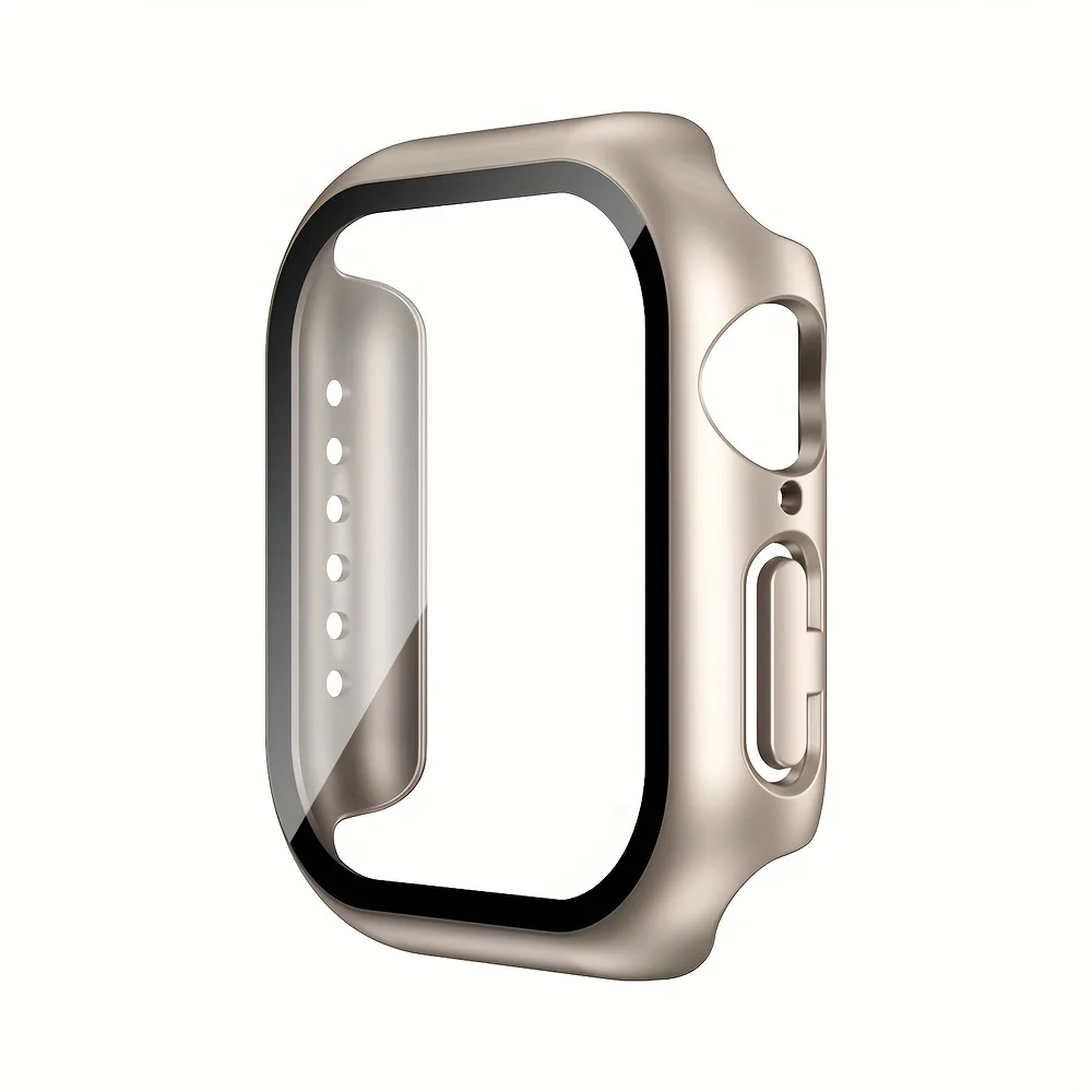 유리 + 커버 Apple Watch 케이스 9 8 7 6 SE 5 iWatch Accessorie 화면 보호기 Apple watch 시리즈 44mm 40mm 41mm 45mm 42mm 38mm