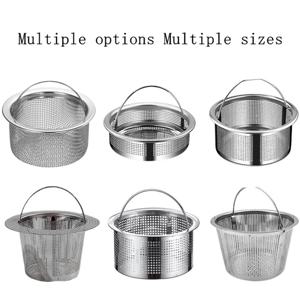 주방 싱크대 배수구 필터, 스테인레스 스틸 하수구 메쉬 싱크대 채반 배수구, 욕실 세척 대야, 폐스크린 구멍 필터 트랩