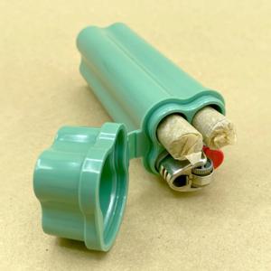 BIC 라이터 용 라이터 케이스가있는 1pcs 플립 탑 담배 케이스 키트 간편한 보관 및 흡연 액세서리 운반