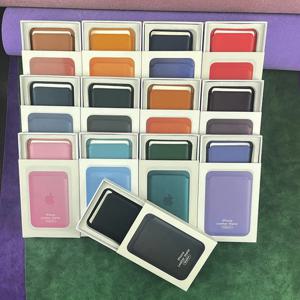 럭셔리 오리지널 Apple Magsafe 가죽 지갑 케이스 iPhone 13 12 14 15 16 Pro Max S24 카드 홀더 전화 가방 커버 액세서리
