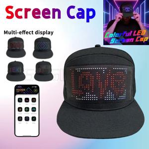 남여 야구 모자 5V USB 충전식 블루투스 APP 프로그래밍 가능한 LED 스크롤 DIY 디스플레이 보드 힙합 Led 모자 스냅 백 모자