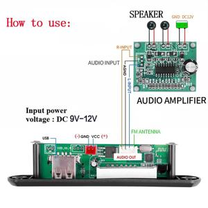 블루투스 5.0 차량용 키트 무선 MP3 디코더 보드 오디오 9V-12V WMA 차량용 음악 플레이어 모듈 무손실 오디오 USB AUX TF 라디오