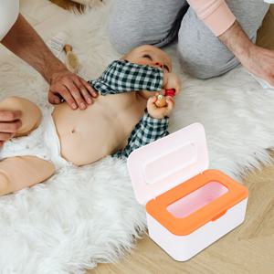 아기 물티슈 케이스 내구성 있는 소재 휴대용 재사용 가능한 보관함 유모차 침대 데스크탑 물티슈 홀더 아기 물티슈 디스펜서