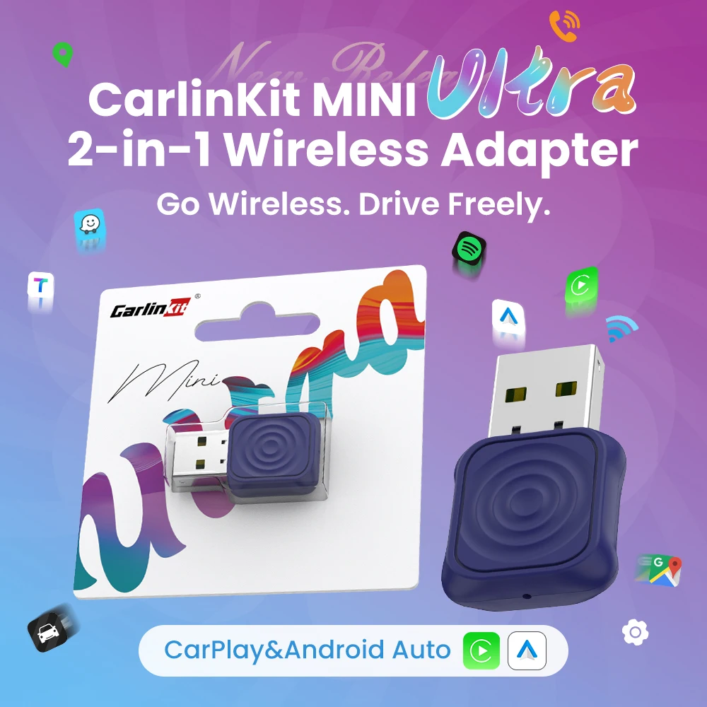 MINI 5 Pro/Mini Ultra CarlinKit 무선 CarPlay 어댑터 자동차 플러그 앤 플레이 WiFi Bluetooth 자동 연결을 위한 스마트 CarPlay 박스