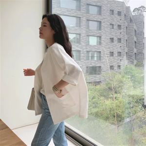 여성용 캐주얼 린넨 숏 재킷 루즈핏 여름 신상 한국 스타일 자외선 차단 상의 시크 오픈 가디건 에어컨 셔츠