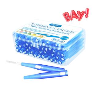 0.6-1.5mm 60개입 치간 칫솔 치아 청소 교정 구강 관리 이쑤시개 치과 도구 치실 교정용 칫솔