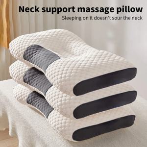 Almohada 목 베개는 수면을 돕고 목을 보호합니다 자궁 경부 정형 외과 콩 섬유 마사지 가정용 스파 베개 수면 용
