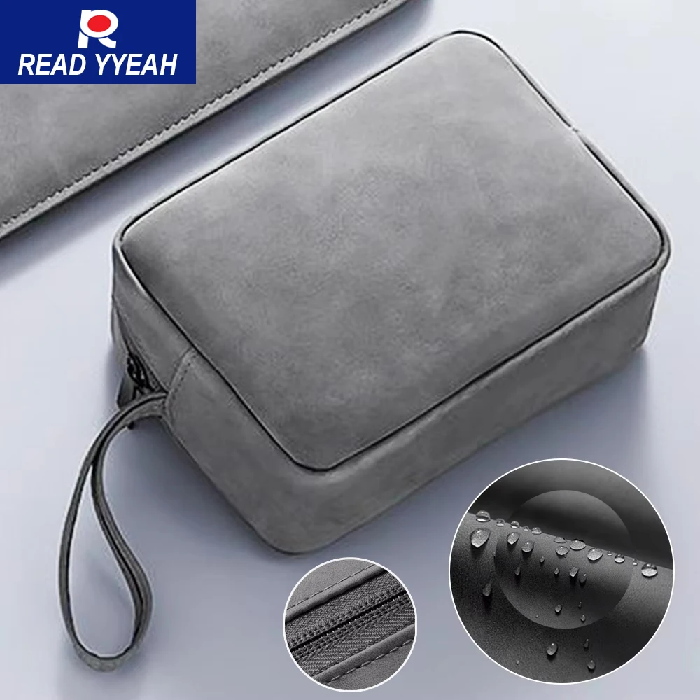 2025년형 신제품 휴대용 방수 방지 가방 (아이폰 15 Pro Max 이어폰, 보조배터리, 케이블, 충전기, PC 디지털 액세서리 수납 가능)