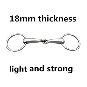 스테인리스강 루즈 링 스네이플 비트, 말 할로우 마우스피스, 말 장비 제품, 12cm