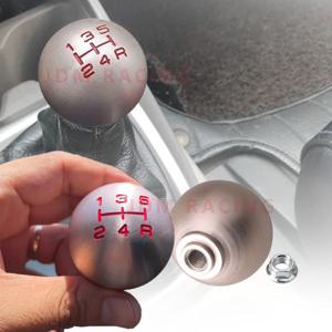 Honda Fit Civic City FD2 FN2 EP3 TYPE R DC2 DC5 시프트 노브 M10 * 1.5 용 5/6 속도 무광택 볼 모양 알루미늄 시프트 기어 노브