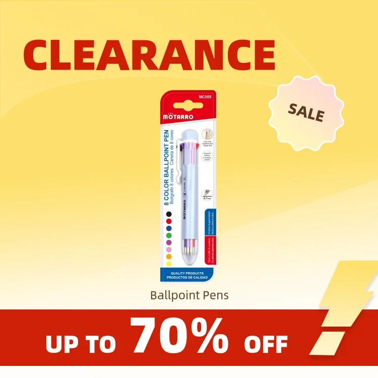 Clearance_MOTARRO 1개의 보관용 볼펜 0.7mm 멀티 컬러 펜용 8가지 색상 세트 어린이 학교 스테이션을 위한 빠른 건조 펜 물