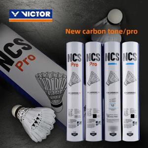 Origina 12pcs/튜브 Victor NCS 공 NCS Pro 내구성 비행 안정성 NCS PRO 인공 배드민턴 셔틀콕