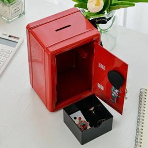 휴대용 암호 잠금 미니 금고 도난 방지 금속 돼지 저금통 캐비닛 Strongbox 귀중품 보안