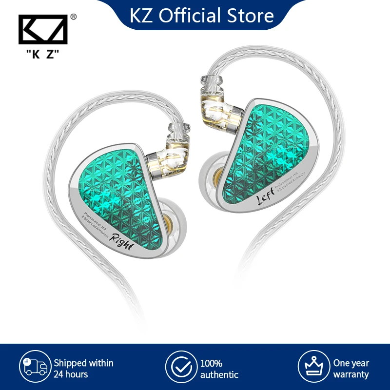 KZ AS16 Pro 이어폰 유선 이어폰 16BA 밸런스드 아마츄어 HIFI 베이스 모니터 헤드폰 소음 차단 이어버드 스포츠 헤드셋