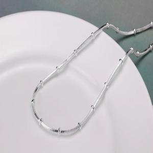 45-60cm 925 스털링 실버 스네이크 체인 목걸이 쥬얼리 유럽 스타일 인기 여성 남성 귀여운 매력 패션 크리스마스 선물