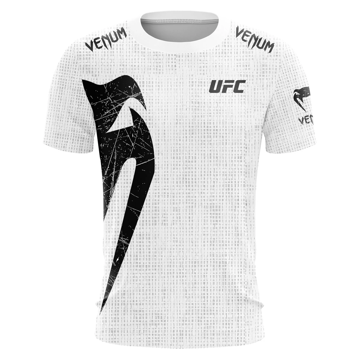 남자 UFC 블랙 화이트 티셔츠 클래식 반팔 3D 프린트 티셔츠 여름 캐주얼 o 넥 저지 복싱 피트니스 트레이닝 티셔츠