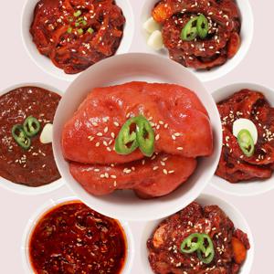 [저염식] 녹차 젓갈 7종 골라담기 (오징어젓/낙지젓/창난젓/명란젓/갈치속젓/꼴뚜기젓/명태회젓)