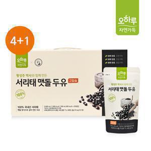 오하루 자연가득 고칼슘 서리태 맷돌 두유 4+1박스 (100팩)