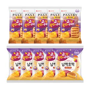 프리미엄패스츄리 꿀고구마 90g x5+납짝호떡 꿀고구마 92g x5