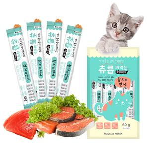 츄릅 짜먹는 고양이 간식 참치와연어 60g