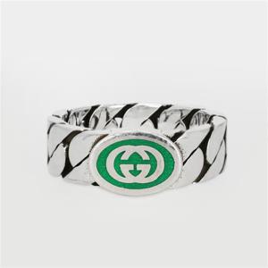 인터로킹 G 에나멜 실버 반지 701612 J8410 8414