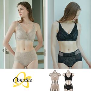 프리미엄 수피마 코튼 풀커버 레이스 브라 팬티 4종 세트/E형