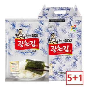 (5+1)달인 파래 전장김 20g x 10봉 선물세트 /  구운김 파래김 조미김