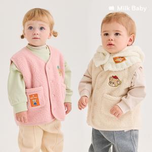 [정상가47,900원]밀크 폴라플리스 유아조끼