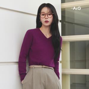 더엣지 25FW 봉봉 캐시미어100% 브이넥 풀오버