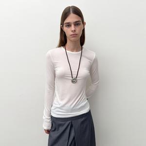 ESSENTIAL LONG SLEEVE TEE (ivory)