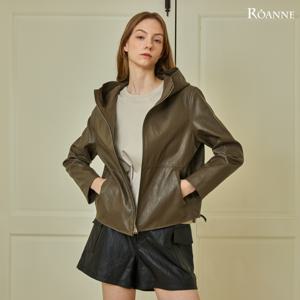 [최초가 149,000원][로안]페이크 레더 후디 자켓