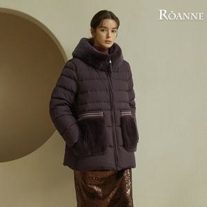 [최초가 199,000원[로안]렉스 후드 하프 구스다운