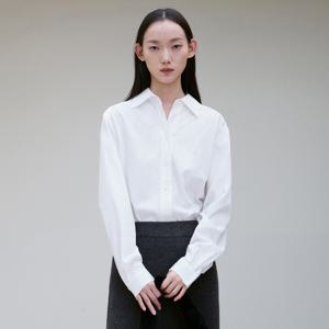 POINT COLLAR LONG SLEEVE SHIRT WHITE