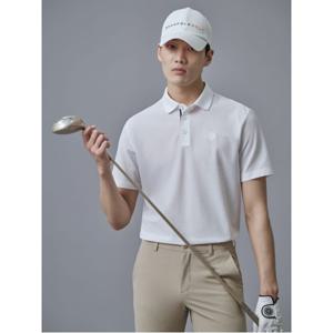 남성 허니콤 니트 반팔 티셔츠  화이트 (BJ5442B211)