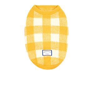 (FOR PET)머스타드 체크 슈슈 셔닐 티셔츠_BU54AA310