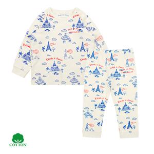 [BABY] 아이보리 에펠 베이비 라운지웨어 세트_BU54UL101