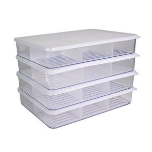 스크래치  납작 수납용기 4개 특대