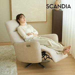 루넨 듀얼 USB 1인용 전동 리클라이너 패브릭 소파