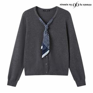 정상가:59000원 ㅣ 데일리 넥 스카프 니트 가디건 (NP3CK022L0)