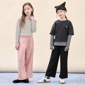 25FW 여아 소프트 골지 세미와이드 팬츠 (2종 택1)