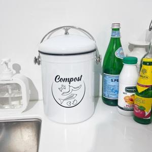 법랑 밀폐 음식물 쓰레기통 냄새차단 벌레방지 음식물 쓰레기통 5L