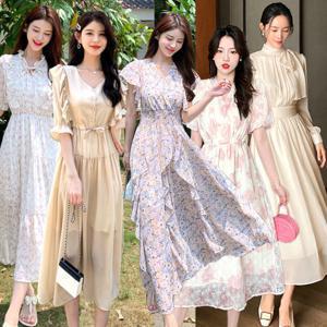 1투피앤 여름 신상 하객룩 원피스 쉬폰 휴양지 빅사이즈 롱 미니원피스 투피스 블라우스 데님 데일리룩