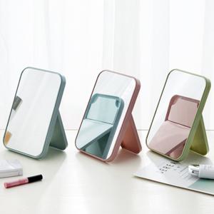 사각 탁상거울 접이식 20cm 화장대 책상 사무실 미니 거울 OMR-A200
