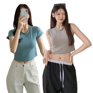 여성 여름 크롭티셔츠 50종 반팔티 나시 숏 탑 배꼽