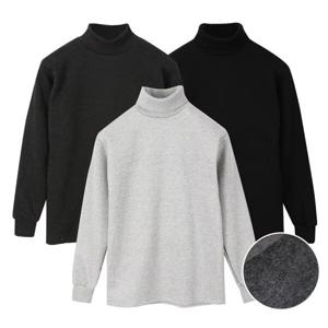 GL_남녀공용 소프트 무지 양면 기모 목티 목폴라 티셔츠 (반목/긴목)