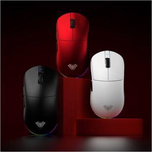 독거미 AULA V9 시리즈 올파워 무선 게이밍 마우스 경량화 PAW3395 /PAW3950  사무용 RGB 8KHz 300/600mAh