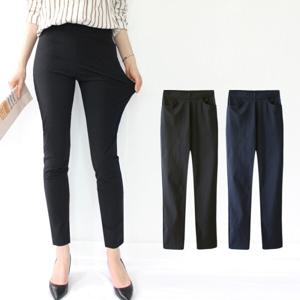 1+1 여성 여름바지 S-XXXL 빅사이즈 아이스 쿨링 밴딩팬츠 스판 기본바지
