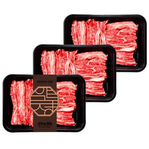 1++등급 한우 갈비살(냉장) 200g 3팩 구이용 불고기 늑간살 투뿔한우 소고기 시즈닝 솔트 증정