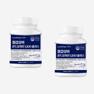 락토테미 철갑상어 연골 저분자 콜라겐 콘드로이친 1200 mbp 초록입홍합 600mg 60정 2세트 특가